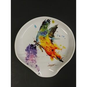 Demdaco Dean Crouser Kaleidoscope Butterfly Watercolor Spoon Rest